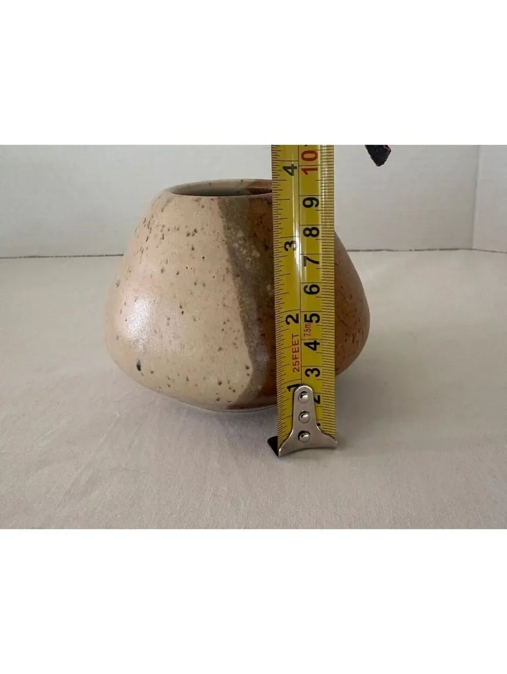 intage Hand-Thrown Dual-Tone Studio Pottery Vase - Signed DB
